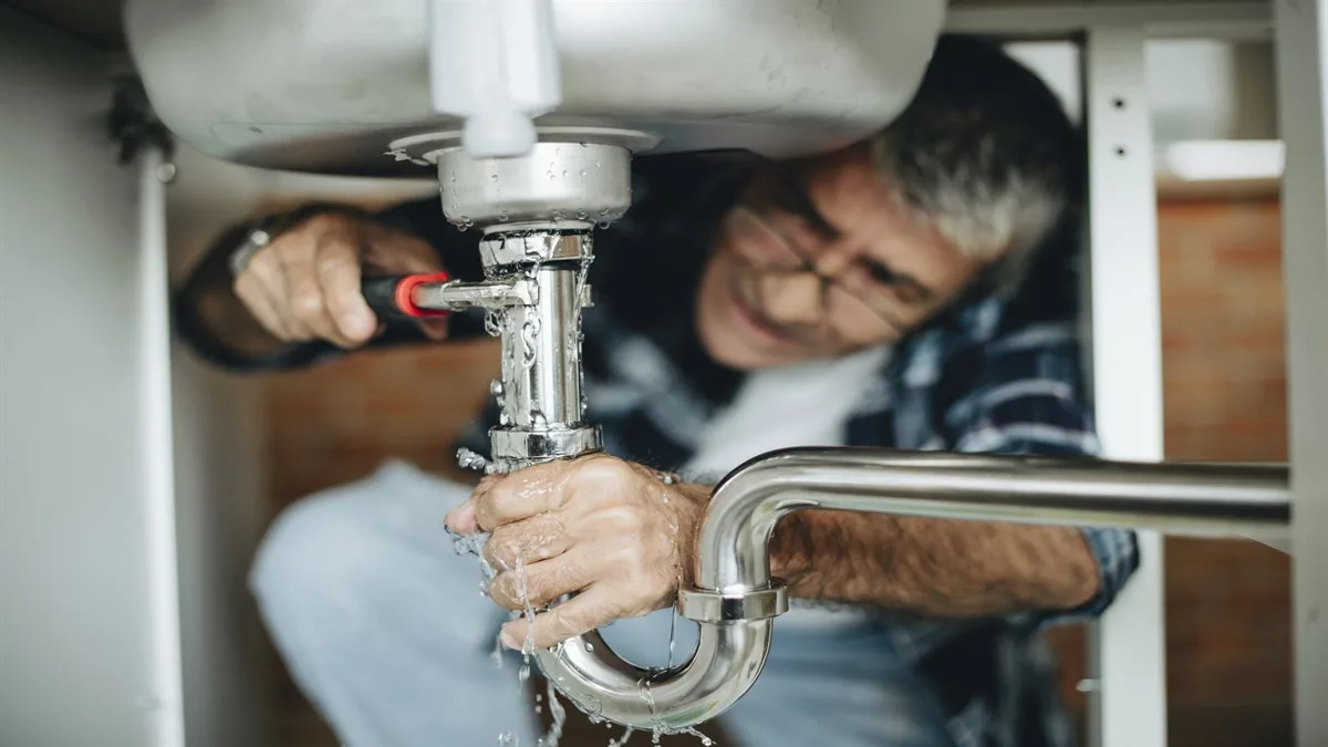 Plumber checking plumbing in Mililani home foundation